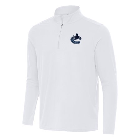 Men s Antigua White Vancouver Canucks Intent Quarter-Zip Top