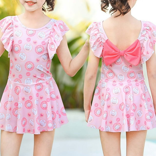 Teen Girl Rash Guard Swimwear Flounce Printed Long Sleeve Sun Protection Bathing Suit XXL Girls Clothing