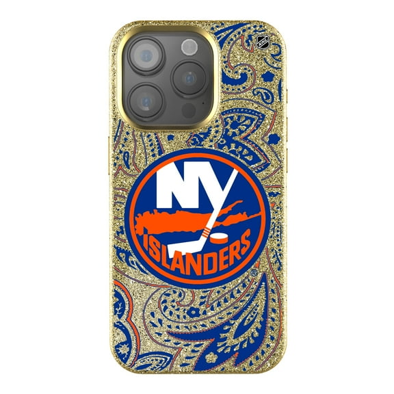 Keyscaper Gold New York Islanders Paisley Bling iPhone Case