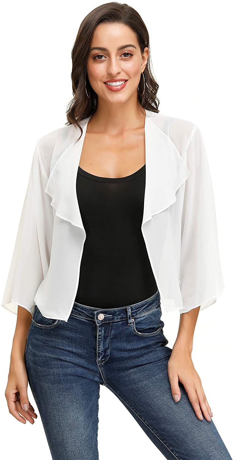 Women's Chiffon Lightweight Shrug Sheer 