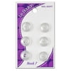 Le Bouton 1/2" 4-Hole Pearlized White Buttons, 6 Count