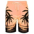 thumbnail image 4 of XINPING Swim Trunks Men Lightweight Tropical Print Quick Dry Spring Break Swim Trunks with Pockets Stretch Fabric Beach Shorts Bathing Suits, 4 of 9