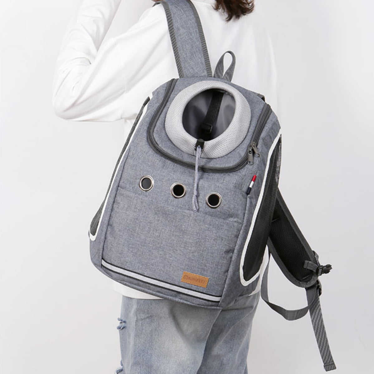 Folding Pet Dog Cat Carrier Backpack Travel Shoulder Bag Mesh Sling