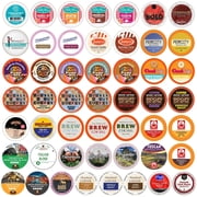 Perfect Samplers Coffee Pods Variety Pack, 50 Count Premium Flavored K-Cup Pods, 100% Arabica Medium to Dark Roast for Keurig Machines