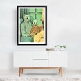 thumbnail image 6 of Vintage marten reading with a young marten - Illustration Reading Animal Surrealism Whimsical Woodland Black Framed Wall Art Print 6 x 8 inches, 6 of 7