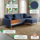 thumbnail image 3 of Sala Modular Reversible Makora Kendall Con Memory Foam, Color Azul, Lino Respaldo Reclinable De 3 posiciones., 3 of 10
