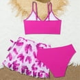 thumbnail image 4 of TOWED22 Teen Girls Swimsuits Teen Kids Cutout Bathing Suits Bikini Set Size 6-15 Years(Hot Pink,9-10 Y), 4 of 4
