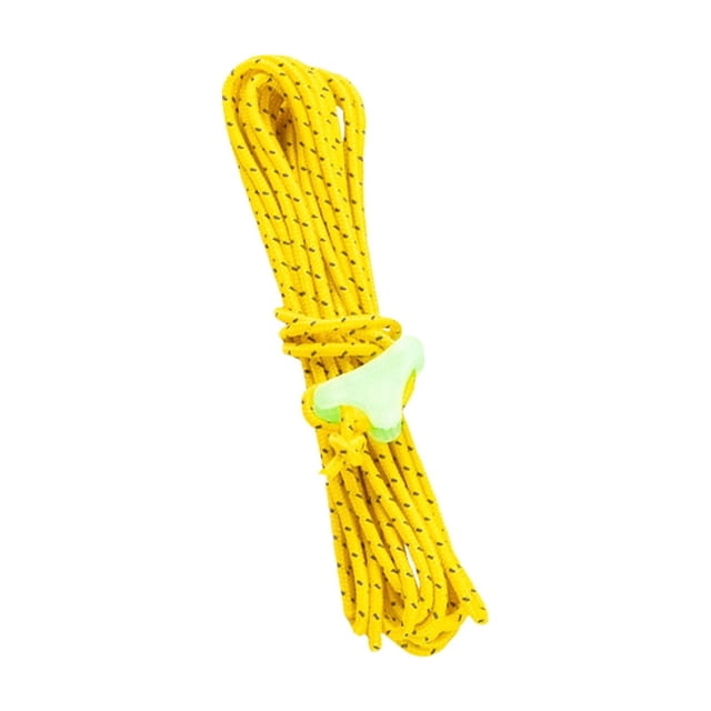 Wosthever Cuerda Prusik Premium de 6 mm, cuerda reflectante para exteriores, línea de sujeción de alta resistencia y durabilidad. carpas amarillo