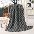 thumbnail image 2 of Gray and Black Checkerboard Pattern Blanket,Comfortable Soft Flannel Throw Blanket,All Season,Warm Lightweight Blankets for Sofa Bed Couch Living Room Chair,40"x50", 2 of 4