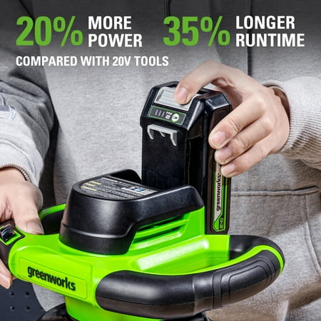 Greenworks - 24 Volt Buffer (Battery & Charger Not Included) - Green