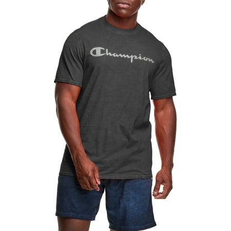 Champion Men's Pigment Dyed Script Logo Classic Jersey Graphic Tee Shirt, Sizes S-2XL