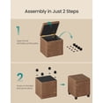 thumbnail image 7 of SONGMICS Square Storage Ottoman, Foot Stool Footrest with Legs, Ottoman Cube, 16.9 x 16.9 x 18.1 Inches, Synthetic Leather, Coffee Brown, 7 of 7