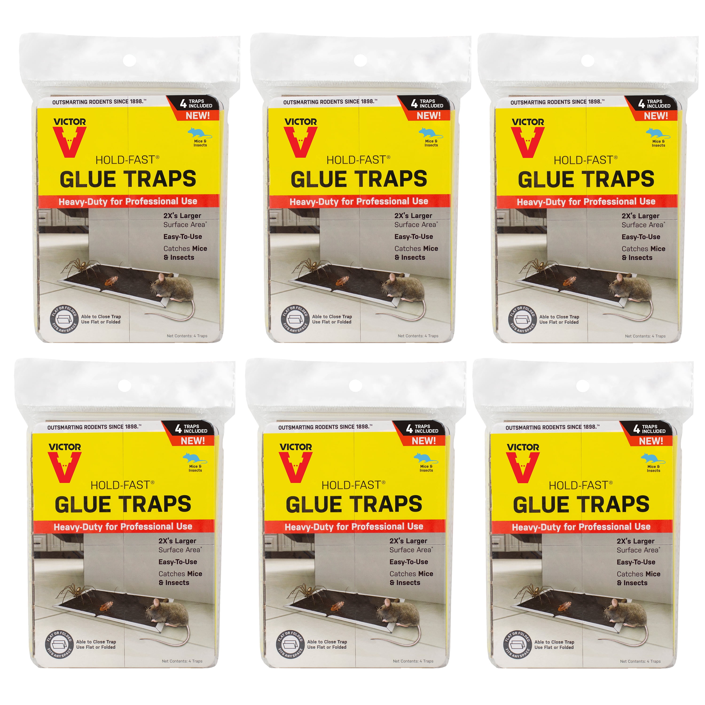 Victor Hold-Fast Mouse Glue Traps - 24 Traps