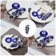 thumbnail image 5 of Turco Diablo Azul Ojos Llavero Colgante Ornamento Llavero de corona azul, 5 of 6