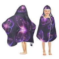 Beautiful Butterflies Outline Toddler Hooded Beach Towel 24" x 50" Kids Bath Towels Soft Quick Dry for Swim Pool Boys Girls