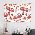 thumbnail image 2 of Xecao Fire Truck Print Tapestry, Wall Hanging Room Funny Decor, Backdrop Room Decor for Bedroom Living Room dormitory, 2 of 8