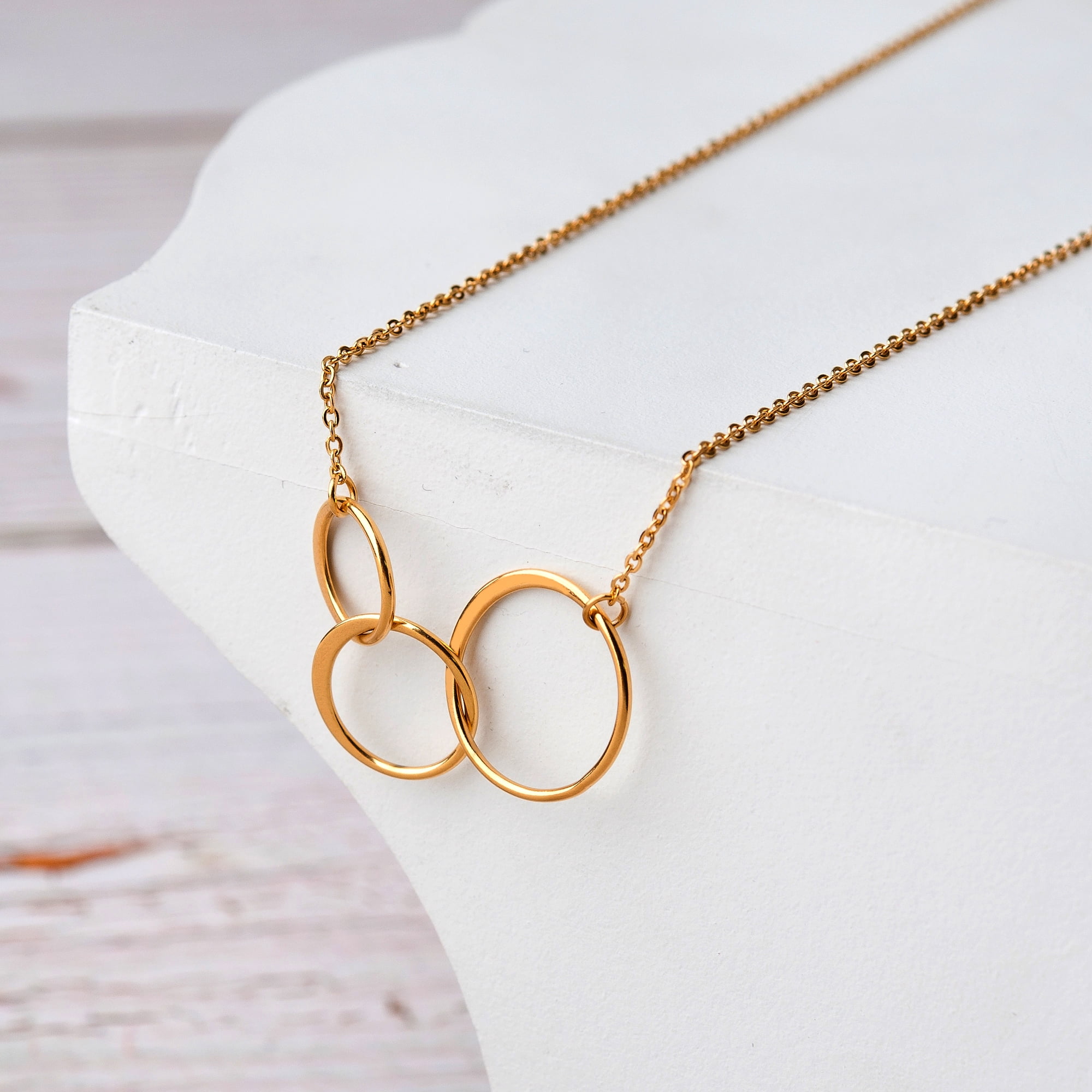 Mother and Daugther Mother's Day Gift, Mother's Day Gift from Daughter, Mother Day Gift Ideas, Necklace and Card Gift for Mom, Gift for Mom, Gift her Her[Gold Triple Infinity Ring,Blue-Green Gradient]