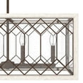 thumbnail image 4 of Hunter - Chevron 6-light Textured Rust, Extra Large Chandelier, Dimmable, Linear Shaped, for Bedrooms, Kitchens, Dining, Living Rooms - 19374, 4 of 9
