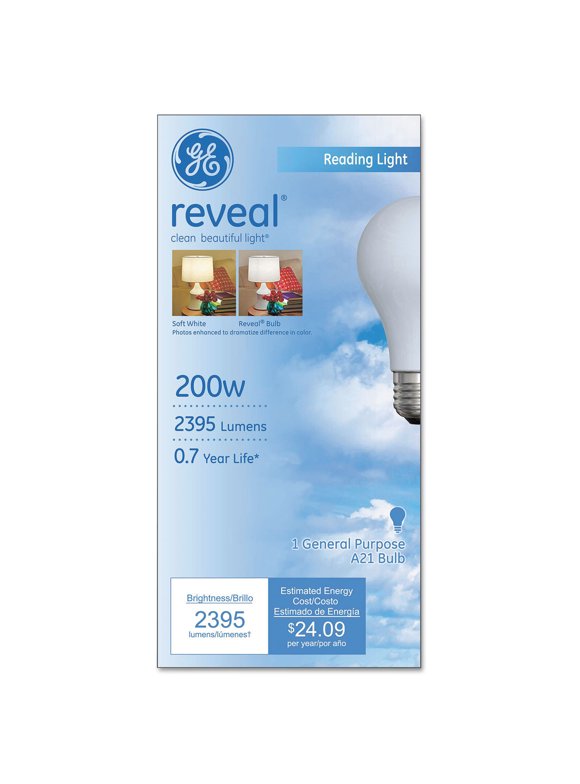 Ge Incandescent Globe Bulbs 200 Watts 89371