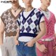 thumbnail image 4 of INCERUN Love diamond knit Chaleco Con Cuello En V, 4 of 4
