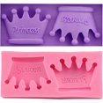thumbnail image 5 of Baicccf Molde de chocolate con forma de corona de princesa de 2 cavidades, moldes de silicona para hacer dulces, para fondant, azúcar, cubitos de hielo, arcilla de goma, postres, m, 5 of 5