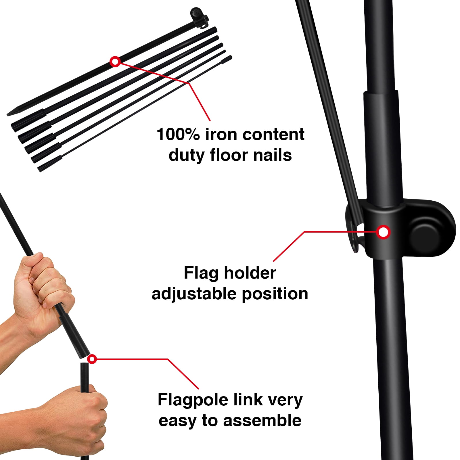 QSUM Barber Shop Feather Flag with Flag Pole Kit and Ground Spike, 7FT Barber Shop Windless Flag Banner Sign Business for Haircut Outdoor Advertising Sign Decoration Display