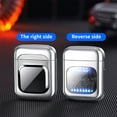 thumbnail image 4 of Electronic Lighter, USB Fast Charging, LED Power Display, Windproof, Cool Flashing Light, Alloy Body, Transparent Chip Structure, Reusable Lighter, 4 of 6