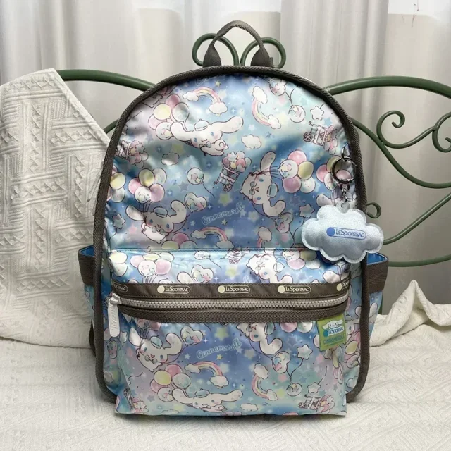 Lesportsacs bolso de dibujos animados Cinnamorol Kawaii impreso bolso de mujer bolso cruzado bolso Casual 21*17cm regalos de cumpleaños de vacaciones