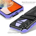 thumbnail image 4 of Dteck Case for Samsung Galaxy A25 5G with Detachable Card Holder Cover,Shockproof Rubber Kickstand Rugged Military Grade Protective Back Phone Case,Purple, 4 of 9