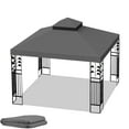 thumbnail image 6 of CoSoTower 10X10 Ft Outdoor Patio Gazebo Replacement Canopy, Double Tiered Gazebo Tent Roof Top Cover Only（Frame Not Include）, 6 of 7