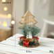 thumbnail image 1 of Nvzi Portavelas navideño de hierro, candelabro navideño de hierro dorado con ramas de pino y piñas, adornos de escritorio para exhibición navideña en el comedor, hogar y decoración, D, 1 of 4