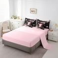 thumbnail image 5 of Feelyou Kawaii Flower Axolotl Bedding Comforter Set 7pcs for Girl, Pink Cherry Blossoms King Bedding Sets, Dreamy Buttefly Reversible Bed Sheets, Luxury Bedroom Decor, 5 of 8