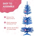 thumbnail image 3 of Lixhey 4ft Blue Artificial Halloween & Christmas Tree with Stand, Compact Design, Includes Separate String Lights (Not Pre-Lit), 3 of 7