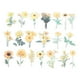 thumbnail image 1 of Calcomanías de vinilo transparente de girasol amarillo, calcomanías de flores claras de PET, 80 hojas amarillas, 1 of 6