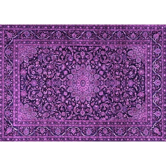 Ahgly Company Indoor Rectangle Persian Purple Traditional Area Rugs, 5' x 7'