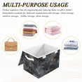 thumbnail image 6 of Yayeee Collapsible Cube Storage Bin with Lid Fabric Closet Decorative Basket with Handles, Gray Sky Pattern, 6 of 7