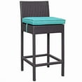 thumbnail image 3 of Modway Convene 4 Piece Outdoor Patio Pub Set in Espresso Turquoise, 3 of 3