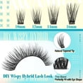 thumbnail image 3 of Kit de extensión de pestañas Yawamica Wispy Lash Clusters, 10-16 mm, 228 unidades, 3 of 8