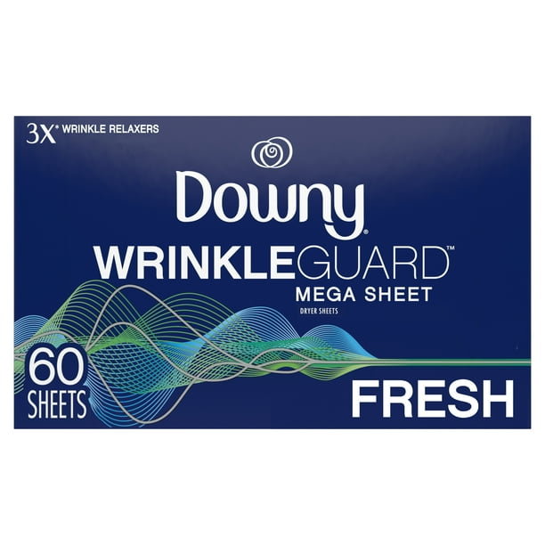 Downy Wrinkleguard Dryer Sheets Fresh Scent 60 Count Walmart