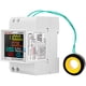 thumbnail image 3 of Medidor de energía monofásico Medidor de electricidad digital AC 40-300V 100A Medidor eléctrico monofásico Vatímetro Medidor de vatios en carril DIN Voltímetro KWh Amperímetro, certificado CE (transf, 3 of 4