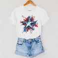 thumbnail image 6 of Patriotic T-Shirts for Womens，Summer Independence Day Tops Usa Flag Star Printed Tee Shirts Round Neck Tees Short Sleeve Top 4Th Of July Summer T Shirts Workout Sport Yoga Tunics Blouses, 6 of 7