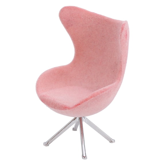 M Buder 1:12 Scale Miniature Dollhouse Chair Pink Flocking Sofa Furniture Model Decoration for Mini Houses Perfect for Dollhouse Decor and Collectors 2.05 inches / 5.2 cm Tall Elegant Design