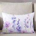 thumbnail image 3 of Spring Flowers Throw Pillow Cover 24 x 36 Inch Decorative Pillow Cover Watercolor Idyllic Lavender Purple Plant Lumbar Pillowcase Seasonal Rectangle Cushion Case for Couch Sofa Bed Living Room, 3 of 7