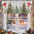 thumbnail image 5 of Grey Plaid Snowman Christmas Tree Valances for Windows, 42 x 18in, Xmas Gift Winter Snowflake Rod Pocket Kitchen Valance Curtain Light Filtering Window Treatments for Living Room Bedroom, 1 Panel, 5 of 7