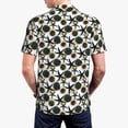 thumbnail image 4 of Balery Sea ​​Urchin Printed Men’s Short Sleeve Polo Shirt, Midweight Men's Shirt,Golf Polo shirts -X-Large, 4 of 9