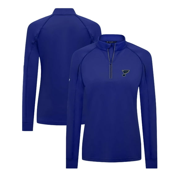 Women's Levelwear Blue St. Louis Blues Kinetic Insignia Core Quarter-Zip Pullover Top