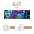 thumbnail image 3 of Fotbe Neon Free Play Funda para Almohada Corporal con Diseño, Funda de Microfibra Ultrasuave de 20x54 Pulgadas, Ropa de Cama Elegante, 3 of 7