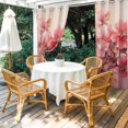 thumbnail image 2 of Flower Painted, Abstract Blush Pink Watercolor Outdoor Curtains for Patio Waterproof, Windproof Privacy Curtains with Weighted Bottom, Outside Drapes for Picnic Garage Backyard Cabana 54"x95" 1 Panel, 2 of 8