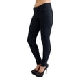 thumbnail image 2 of Vivian's Fashions Extra Long Leggings - Knit Denim, Misses Size (Black, 5X), 2 of 5