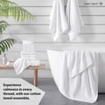 thumbnail image 3 of Juego de toallas de baño LANE LINEN, 100% algodón mercerizado, 16 unidades, color blanco, 3 of 9